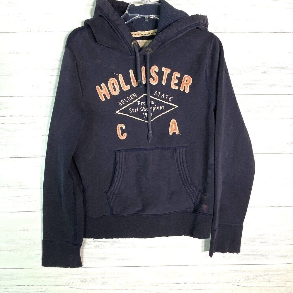 Vintage Hollister Pro Am Surf Champions Embroidered Distressed Hoodie Men Small